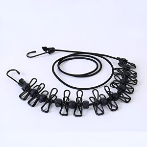 Prenosná cestovná a outdoorová šnúra na bielizeň s klipmi | HANGCLIP