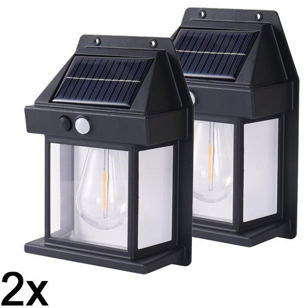 2x Vonkajšie solárne senzorové svetlo pohybu | FLUXLAMP