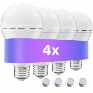 Nabíjateľné núdzové žiarovky (sada 4 ks) | EVOBULBS